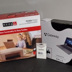Gateway Laptop + Wireless Printer Bundle