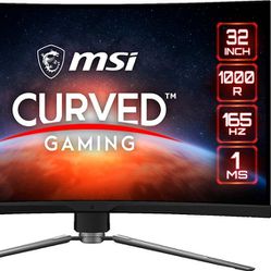 Price Firm. MSI MPG323CQR Curved 32" 2K 2560 x 1440 1ms 165Hz HDR Gaming Monitor DP HDMIx2 USB-C