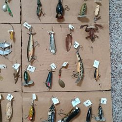 54 Vintage Fishing Lures Collection Only $250 - If you Know your fishing lures you know the bargain. 54 FISHING LURES Vintage Collection Includes bass