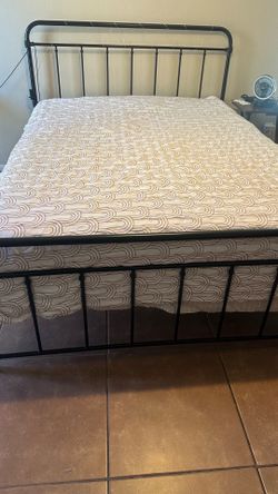 Queen size metal bed frame
