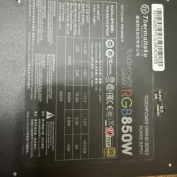 Thermaltake  Gold 80  850W RGB Power Supply