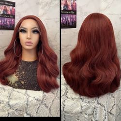 Human Hair Blended Lace Front Wig 