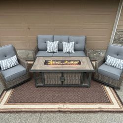 Brand New Outdoor Furniture With Fire Pit All From Costco Very High Quality 