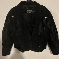 Leather Fringe Jacket 