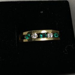 Gold Ring w/ 2 Diamonds