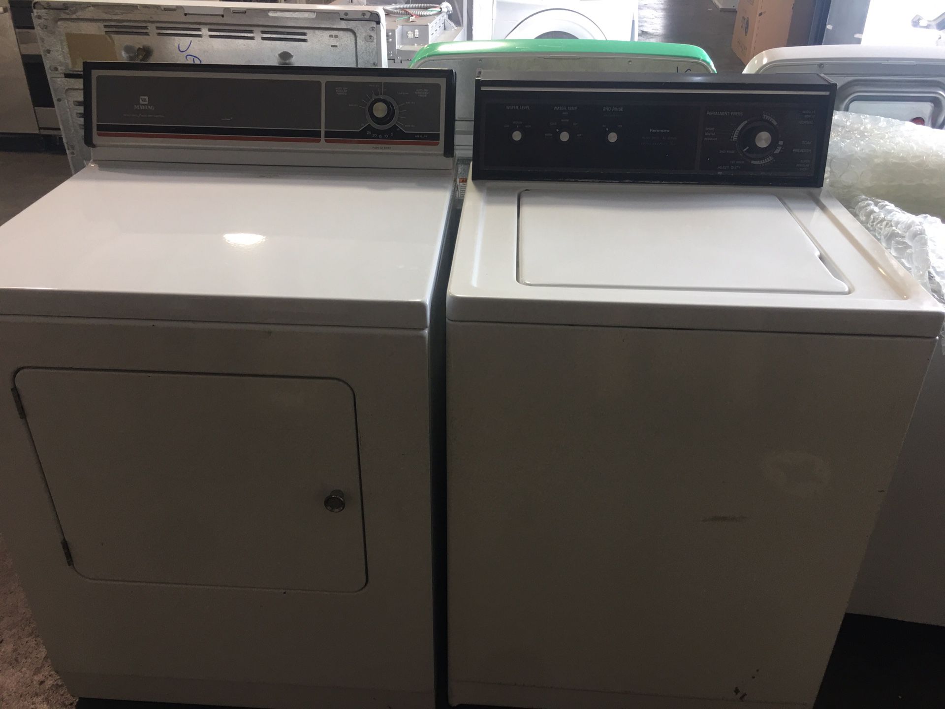 Kenmore top load washer and gas dryer