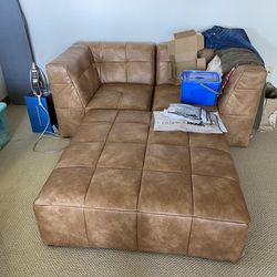 Pottery Barn Small Leather Couch