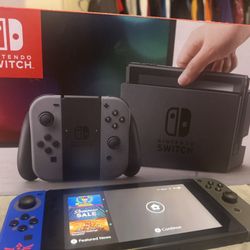 Nintendo Switch V1 – Original Box + Games