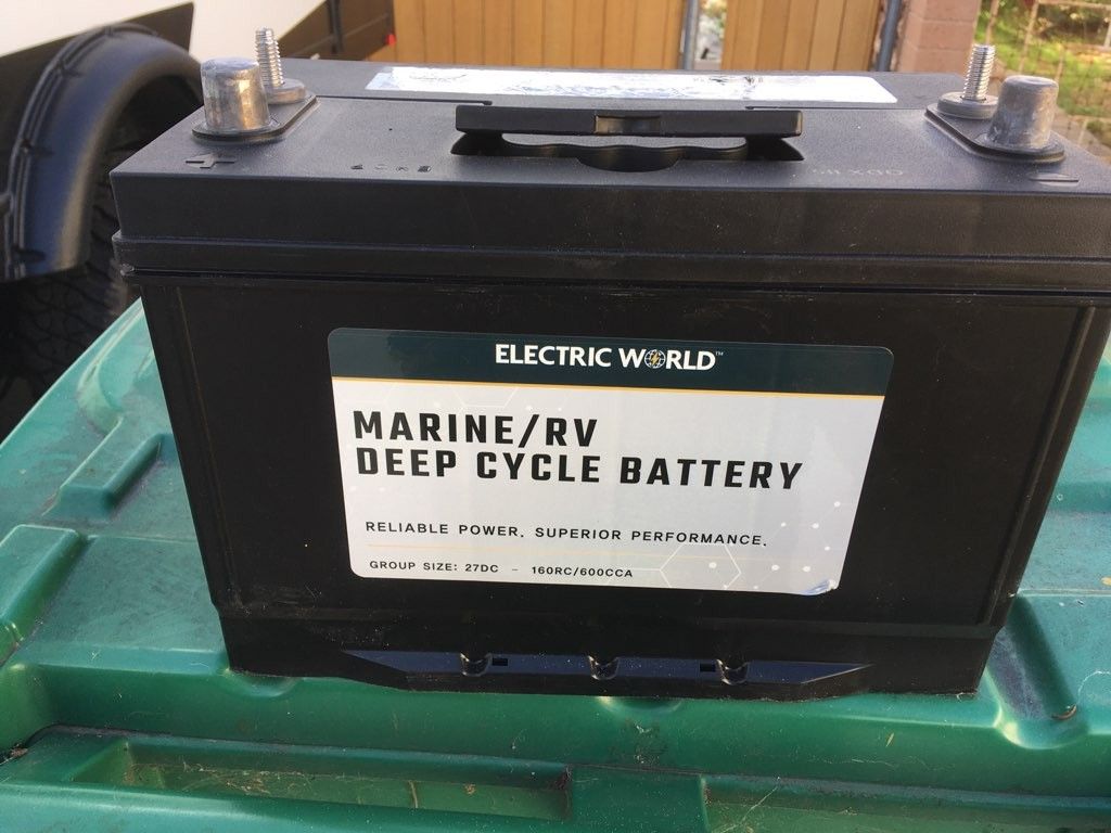 Marine RV Deep Cycle Battery And Box