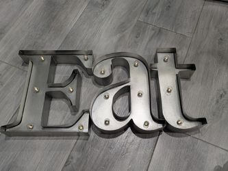 Metal Marquee Eat Sign