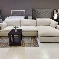 Elyza 3 Piece Sectional Sofa Chaise $10 Down Payment And Financing Available