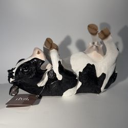 DWK Bovine Brew Wine Bottle Holder Figurine Handcrafted New W/Box Cow Kitchen