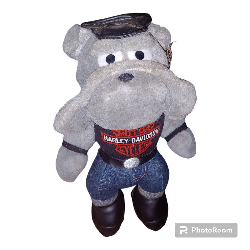 Harley davidson stuffed bulldog hotsell