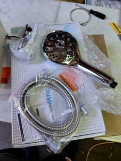 Waterpik powerpulse showerhead with hose in chrome