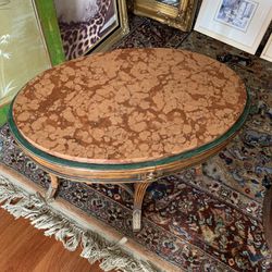 Antique Matching Accent Tables With granite 