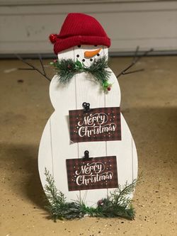 Christmas snowman card/picture holder