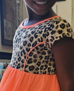 Girl's flowy cheetah dress