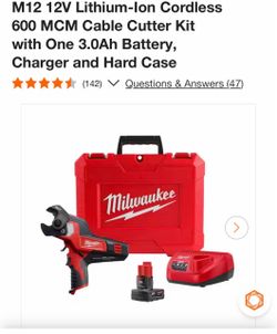 Milwaukee M12 Cordless Cable Cutter Kit