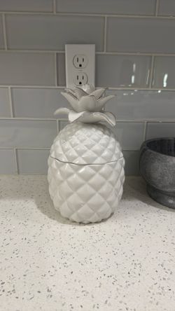 Ceramic pineapple container