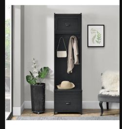 Ameriwood Home Farmington Entryway  Storage Cabinet, Black Oak
