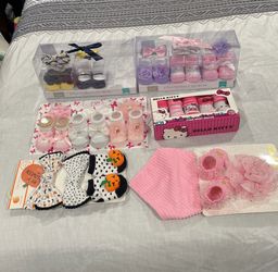 Baby Girls Headbands & Socks Sets