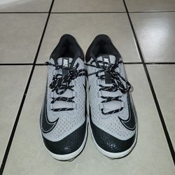 Nike Alpha Huarache Elite 4 Low Baseball Cleat Gray Black DJ6521-004 Men's Size 8.5