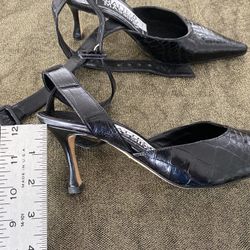 Matte and Massimo (pointy-toe) Black Heels