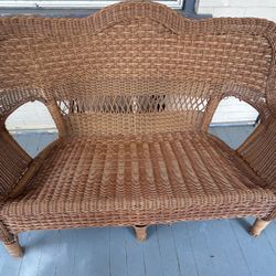 $40 Wicker Bench
