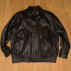 Vintage brown leather jacket
