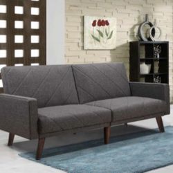 Brand new tufted Button Linen Split Back Sofa Bed With Lines