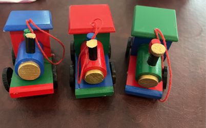 Train Ornaments Set Of 3