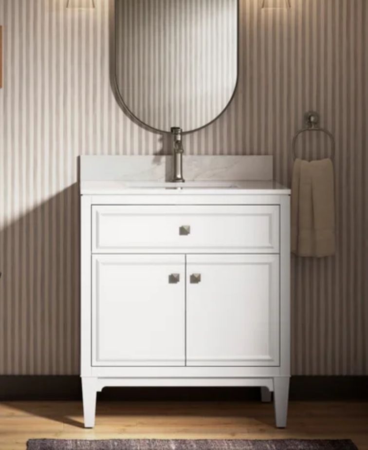 30 Inch White Vanity New