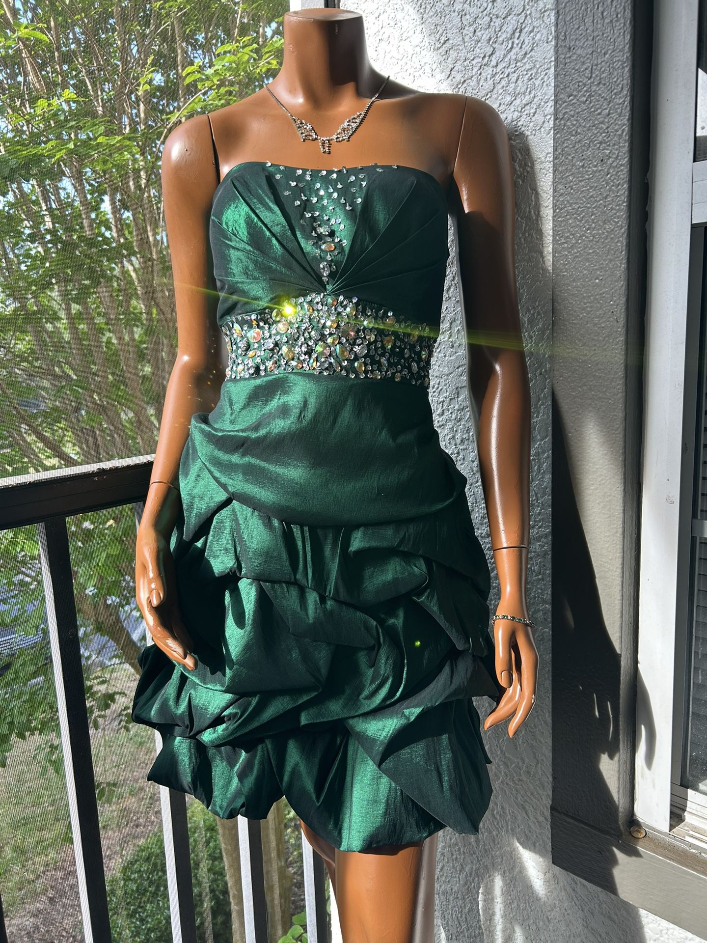 Emerald Cocktail Dress 