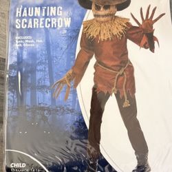 💀 Haunting Scarecrow Costume – Now on Sale! 💀🌾 Size X-Large Child