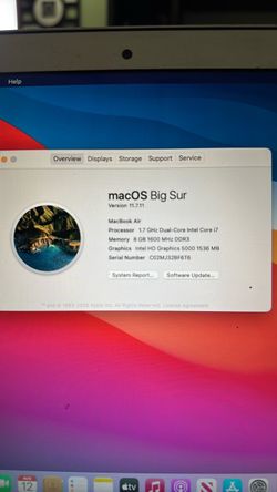 Apple MacBook Air Intel Core i7 8GB