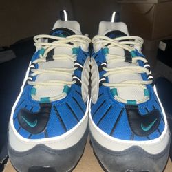 Size 10M Air Max 98 Radiant Emerald - Pre Owned, Rep Box 