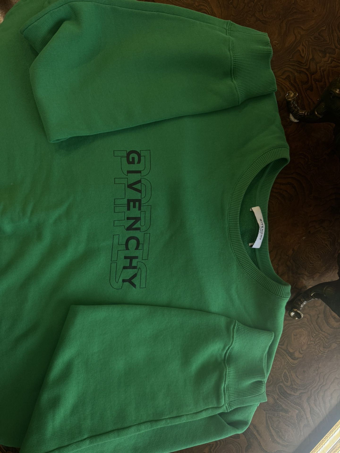 Givenchy Paris Logo Green Sweater