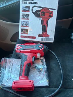 Cordless Tire Inflator with Accessories