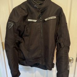 Motorcycle Jacket Rev'It Revit Black Size Medium