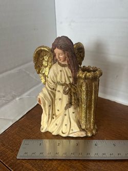 1990's Wang's International Angel Taper Candlestick Holder