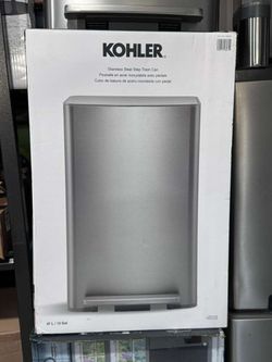 Kohler stainless steel step trash can 47L 13 Gal