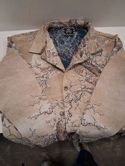 Rebel Vengeance Cherry Blossom Tree Nature Print Tapestry Jacket Size XL