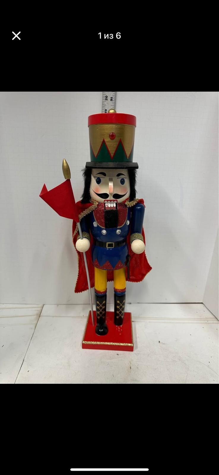 VTG Christmas Nutcracker Figures / 18inch Wooden Soldier #F4