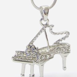 *SALE* Crystal Stud Piano Pendant Necklace *See My Other 800 Items *