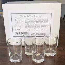 Bàcaro di Veneto "Piccolo Size"  Italian Stemless Wine Glasses, Four-piece Set- Gift Box Collection