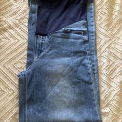 Pink blush maternity jeans