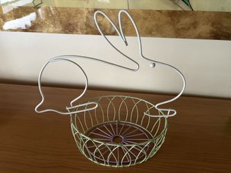 Easter Bunny Wire Basket