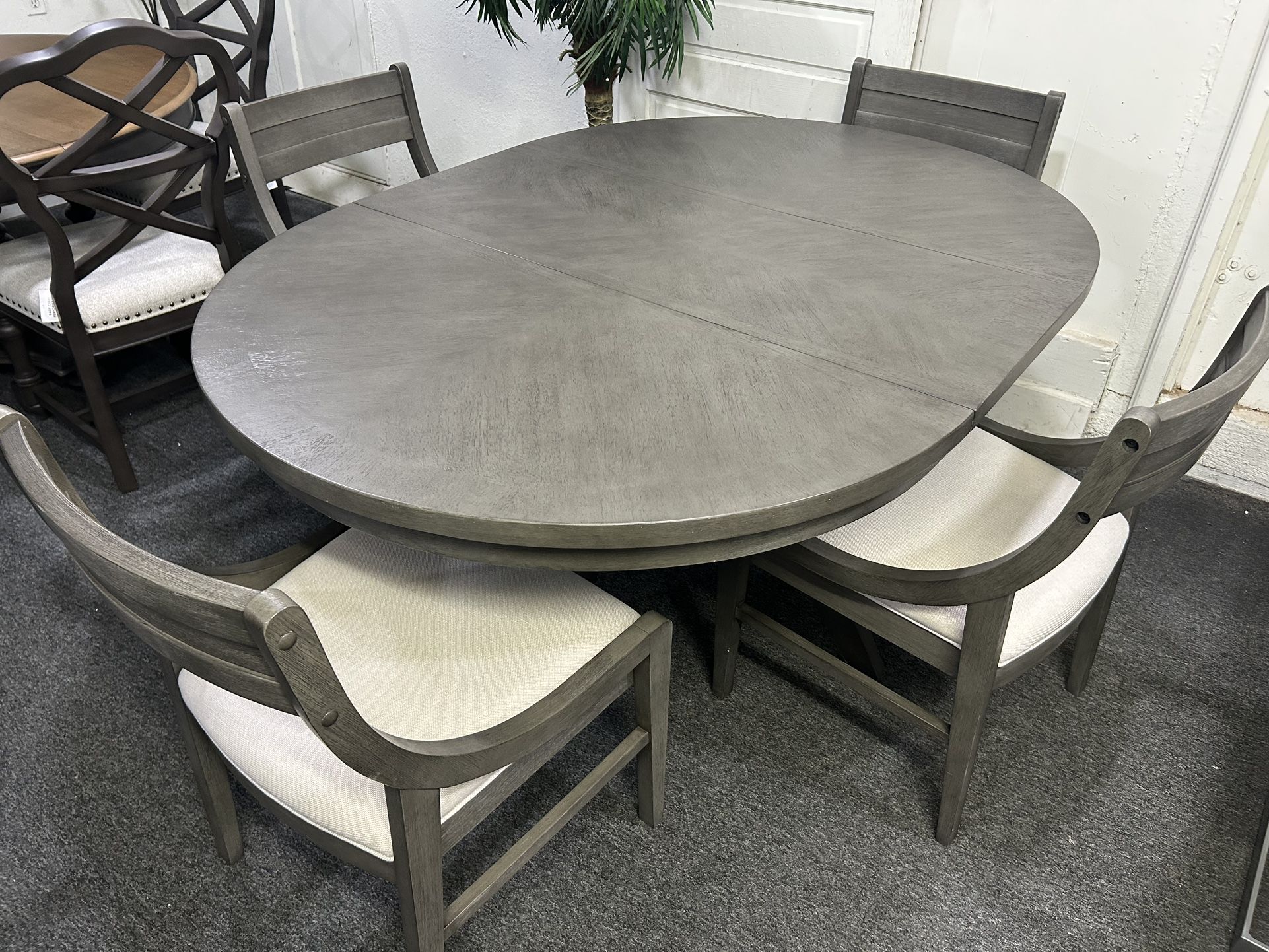 Furniture- 5 Pc Mid Century Modern Dining Set- Greystone