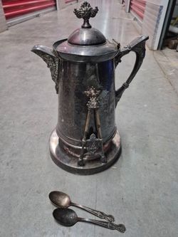 1868 Silver plated Victorian style cold water pitcher