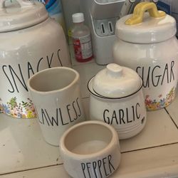 Rae Dunn Kitchen Ceramic Container Set